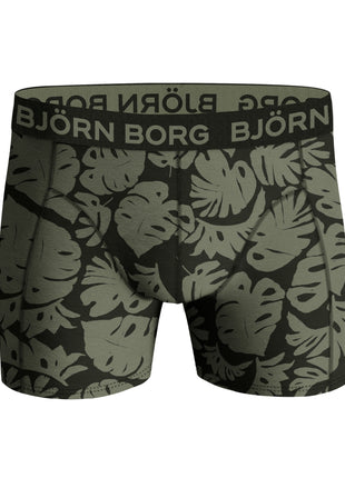 Björn Borg short 5 pack cotton stretch boxer green / black / print / green / green heren 10003368-MP005 Björn Borg boxer lot de 5 cotton stretch boxer green / black / print hommes
