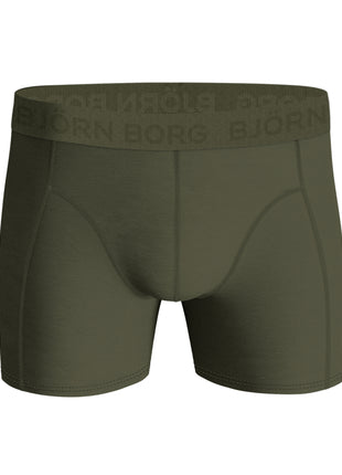 Björn Borg short 5 pack cotton stretch boxer green / black / print / green / green heren 10003368-MP005 Björn Borg boxer lot de 5 cotton stretch boxer green / black / print hommes
