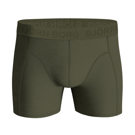 Björn Borg short 5 pack cotton stretch boxer green / black / print / green / green heren 10003368-MP005 Björn Borg boxer lot de 5 cotton stretch boxer green / black / print hommes
