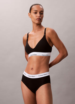 Calvin Klein bra top modern cotton lightly lined triangle maternity bra black women