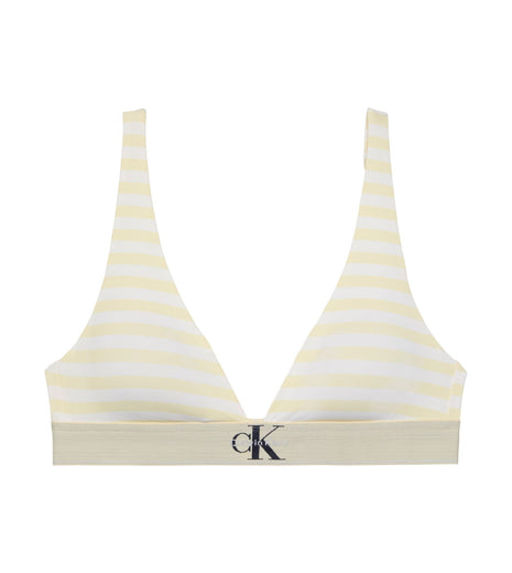 Calvin Klein bh topje ck graphic lightly lined triangle bra cent stripe anise flower dames LV00QF8703-6WC Calvin Klein brassière ck graphic lightly lined triangle bra cent stripe anise flower femmes