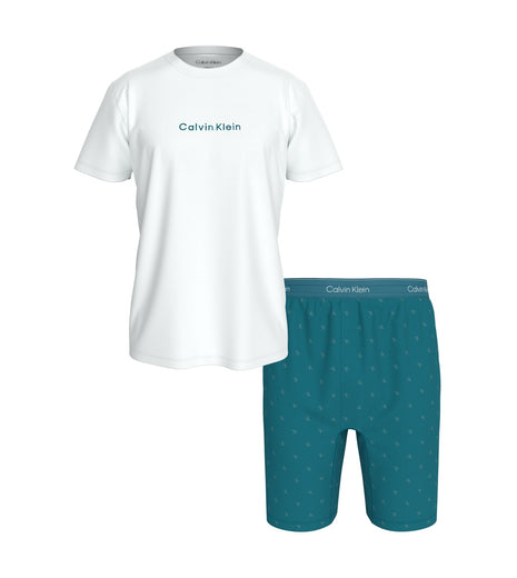 Calvin Klein pyjama korte broek icon cotton stretch short set driftwood heren LV00NM2900-3IM Calvin Klein pyjama pantalon court icon cotton stretch short set driftwood hommes