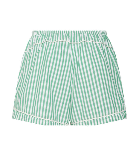 Calvin Klein pyjama lange broek cotton poplin pant set sera stripe cradle pink dames LV00QS7637-31F Calvin Klein pyjama pantalon long cotton poplin pant set sera stripe cradle pink femmes