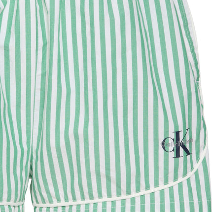 Calvin Klein pyjama lange broek cotton poplin pant set sera stripe cradle pink dames LV00QS7637-31F Calvin Klein pyjama pantalon long cotton poplin pant set sera stripe cradle pink femmes