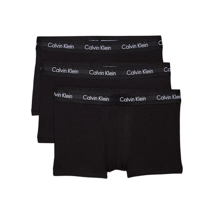 Calvin Klein short 3 pack cotton stretch low rise trunks black heren 0000U2664G-XWB Calvin Klein boxer 3 pack cotton stretch low rise trunks black hommes