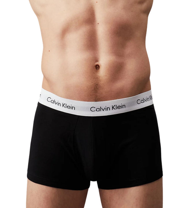 Calvin Klein short 3 pack cotton stretch trunks black / grey heather / white heren 0000U2662G-998 Calvin Klein boxer 3 pack cotton stretch trunks black / grey heather / white hommes
