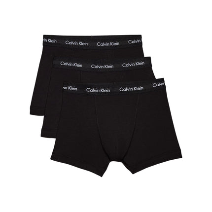 Calvin Klein short 3 pack cotton stretch trunks black heren 0000U2662G-XWB Calvin Klein boxer 3 pack cotton stretch trunks black hommes
