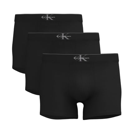 Calvin Klein short 3 pack graphic monogram cotton stretch trunks black heren LV00NB4472-UB1 Calvin Klein boxer lot de 3 graphic monogram cotton stretch trunks black hommes