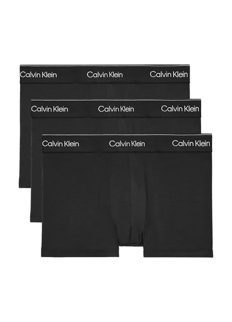 Calvin Klein short 3 pack icon cotton stretch trunks black heren LV00NB4392-TM6 Calvin Klein boxer lot de 3 icon cotton stretch trunks black hommes