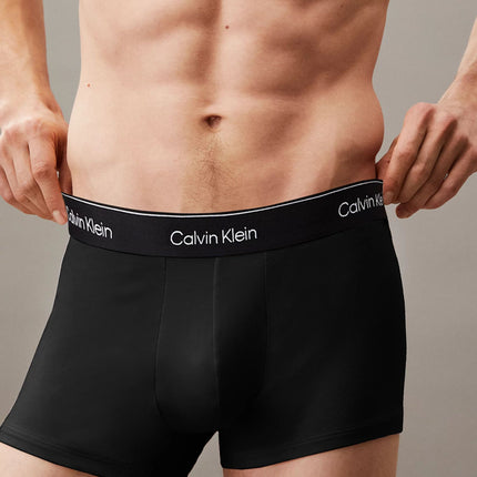 Calvin Klein short 3 pack icon cotton stretch trunks black heren LV00NB4392-TM6 Calvin Klein boxer lot de 3 icon cotton stretch trunks black hommes