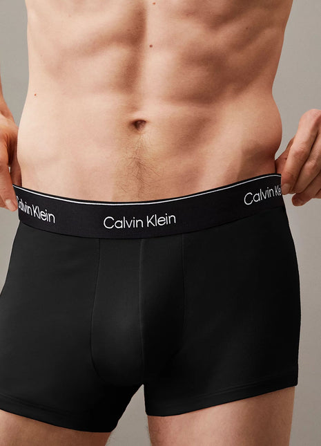 Calvin Klein short 3 pack icon cotton stretch trunks black heren LV00NB4392-TM6 Calvin Klein boxer lot de 3 icon cotton stretch trunks black hommes