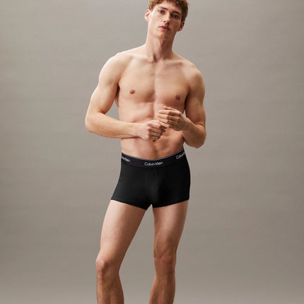 Calvin Klein short 3 pack icon cotton stretch trunks black heren LV00NB4392-TM6 Calvin Klein boxer lot de 3 icon cotton stretch trunks black hommes