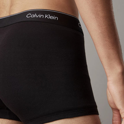 Calvin Klein short 3 pack icon cotton stretch trunks black heren LV00NB4392-TM6 Calvin Klein boxer lot de 3 icon cotton stretch trunks black hommes