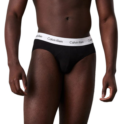 Calvin Klein slip 3 pack cotton stretch hip briefs black heren 0000U2661G-001 Calvin Klein slip 3 pack cotton stretch hip briefs black hommes