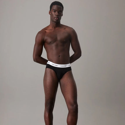 Calvin Klein slip 3 pack cotton stretch hip briefs black heren 0000U2661G-001 Calvin Klein slip 3 pack cotton stretch hip briefs black hommes