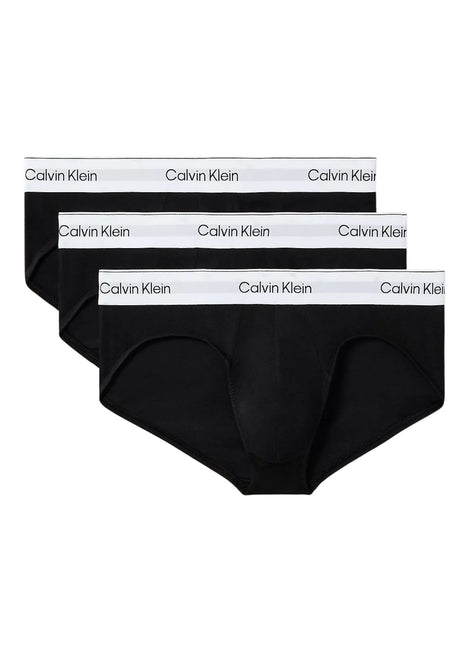 Calvin Klein slip 3 pack icon cotton stretch hip briefs black heren LV00NB4388-UB1 Calvin Klein slip lot de 3 icon cotton stretch hip briefs black hommes