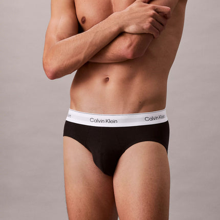 Calvin Klein slip 3 pack icon cotton stretch hip briefs black heren LV00NB4388-UB1 Calvin Klein slip lot de 3 icon cotton stretch hip briefs black hommes