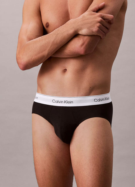 Calvin Klein slip 3 pack icon cotton stretch hip briefs black heren LV00NB4388-UB1 Calvin Klein slip lot de 3 icon cotton stretch hip briefs black hommes