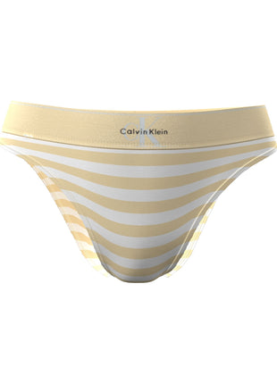 Calvin Klein slip ck graphic high waist bikini briefs cent stripe anise flower dames LV00QF8705-6WC Calvin Klein slip ck graphic high waist bikini briefs cent stripe anise flower femmes