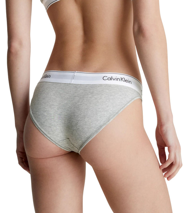 Calvin Klein slip icon cotton modal bikini briefs grey heather dames 0000F3787E-020 Calvin Klein slip icon cotton modal bikini briefs grey heather femmes