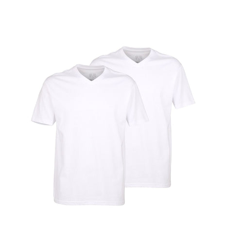 Ceceba t-shirt v-hals 2 pack konvex white heren 31064-6061-110 Ceceba t-shirt col v lot de 2 konvex white hommes
