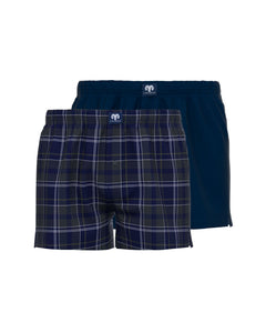 Ceceba wijde boxershort 2 pack canadian woven boxer shorts dark blue heren 10199-5109-634 Ceceba caleçon lot de 2 canadian woven boxer shorts dark blue hommes