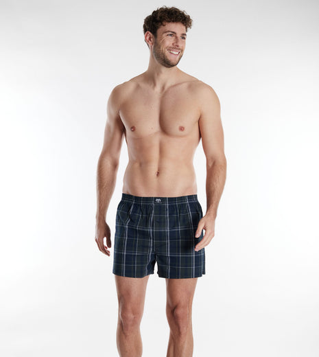 Ceceba wijde boxershort 2 pack canadian woven boxer shorts dark blue heren 10199-5109-634 Ceceba caleçon lot de 2 canadian woven boxer shorts dark blue hommes