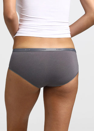 Dim slip 3 pack Ecodim cotton stretch Bleu Cendré dames
