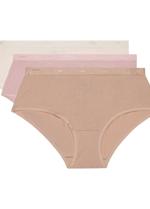 Dim short 3 pack Ecodim cotton stretch boxer peau/rose/nacre dames