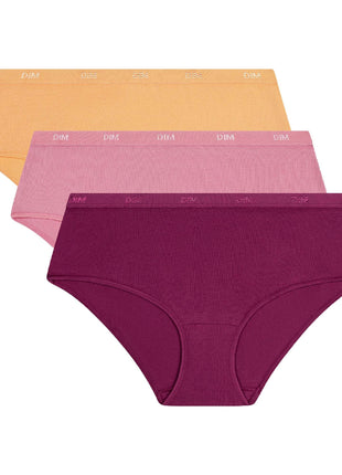 Dim short 3 pack Ecodim cotton stretch boxer fruits des bois dames