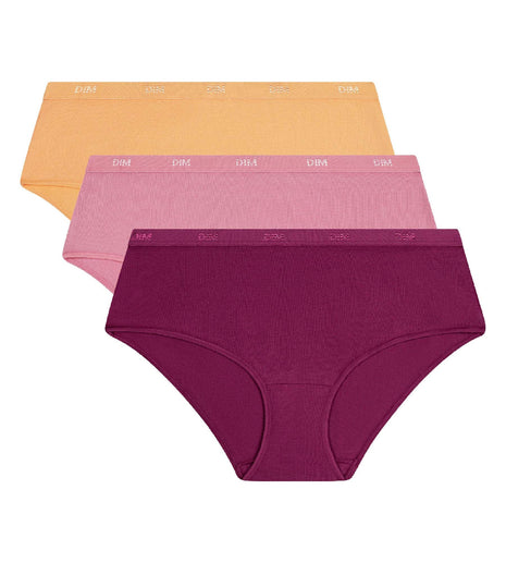 Dim short 3 pack Ecodim cotton stretch boxer fruits des bois dames