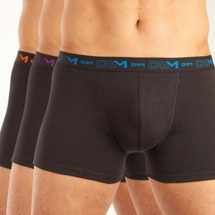 Dim short 3 pack cotton stretch boxer black / multi heren D6596-5HZ Dim boxer lot de 3 cotton stretch boxer black / multi hommes
