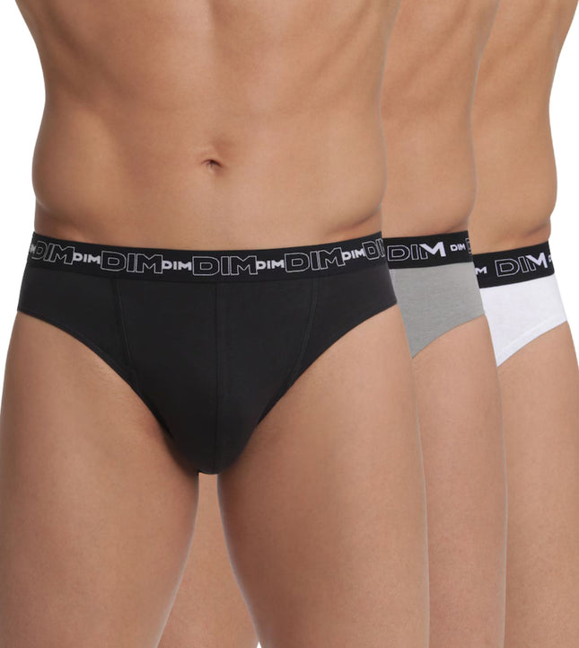 Dim slip 3 pack cotton stretch boxer black / grey / white heren D6595-788 Dim slip lot de 3 cotton stretch boxer black / grey / white hommes