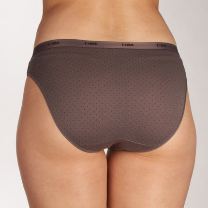 Dim slip 3 pack les pockets cotton stretch black / grey dames D4C17-DP6 Dim slip lot de 3 les pockets cotton stretch black / grey femmes