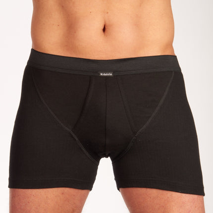 Dulcia short 2 pack new basic cotton 4-1 rib black heren 678-0560-black Dulcia boxer lot de 2 new basic cotton 4-1 rib black hommes
