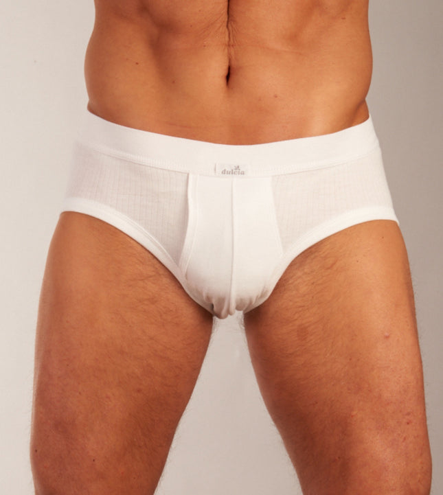 Dulcia slip 3 pack new basic cotton 4-1 rib white heren 678-0540-white Dulcia slip lot de 3 new basic cotton 4-1 rib white hommes
