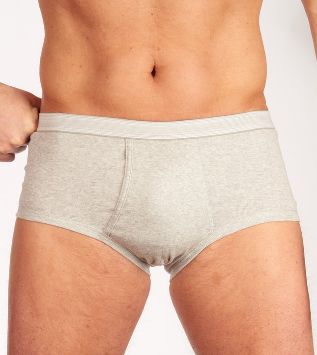 Dulcia slip basic cotton 1-1 rib grey heren 695-0992-grey Dulcia slip basic cotton 1-1 rib grey hommes
