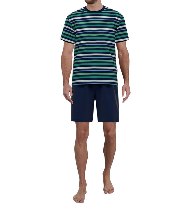 Götzburg pyjama korte broek bray round dark green heren 452300-5667-322 Götzburg pyjama pantalon court bray round dark green hommes