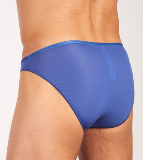 Hom slip plumes micro briefs blue heren 404756-00BI Hom slip plumes micro briefs blue hommes
