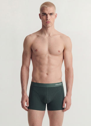 Jack & Jones short 3 pack jaccomo trunks black Pine Black Blue heren