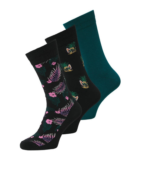 Jack & Jones sokken 3 paar jacpineapple skulls socks  heren