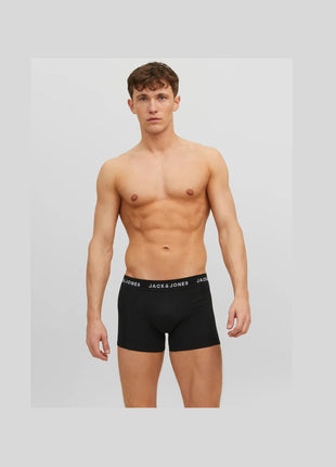 Jack & Jones short 3 pack jacanthony trunks black blue night heren