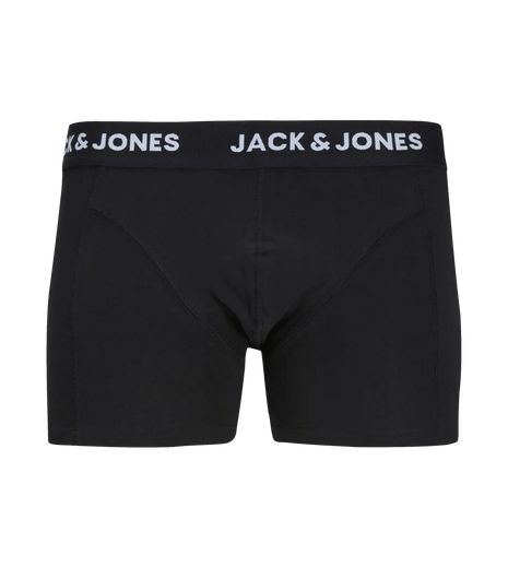 Jack & Jones short 3 pack jacanthony trunks black heren