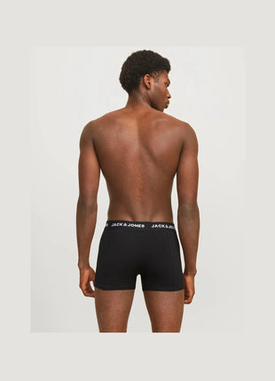Jack & Jones short 3 pack jacanthony trunks black heren