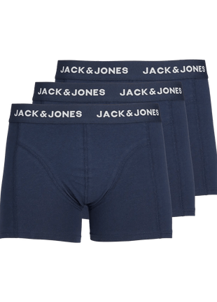 Jack & Jones short 3 pack jacanthony trunks blue heren