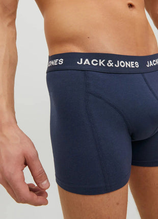 Jack & Jones short 3 pack jacanthony trunks blue heren
