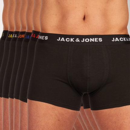 Jack & Jones short 7 pack jacbasic trunks black heren 12165587-3235165 Jack & Jones boxer lot de 7 jacbasic trunks black hommes
