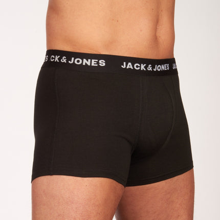 Jack & Jones short 7 pack jacbasic trunks black heren 12165587-3235165 Jack & Jones boxer lot de 7 jacbasic trunks black hommes
