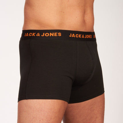 Jack & Jones short 7 pack jacbasic trunks black heren 12165587-3235165 Jack & Jones boxer lot de 7 jacbasic trunks black hommes
