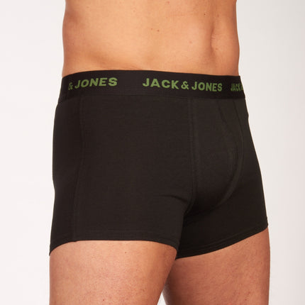 Jack & Jones short 7 pack jacbasic trunks black heren 12165587-3235165 Jack & Jones boxer lot de 7 jacbasic trunks black hommes
